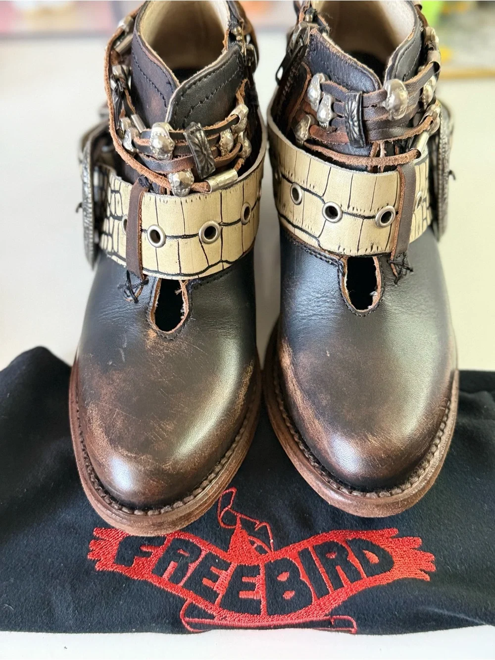 FREEBIRD Salon Black Leather Bootie. Size 5!